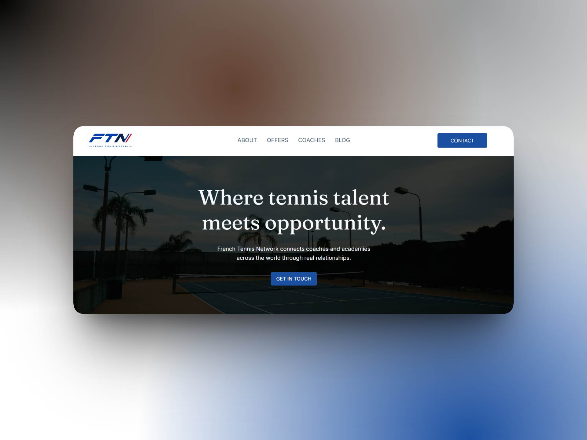 Preview of the French Tennis Network project